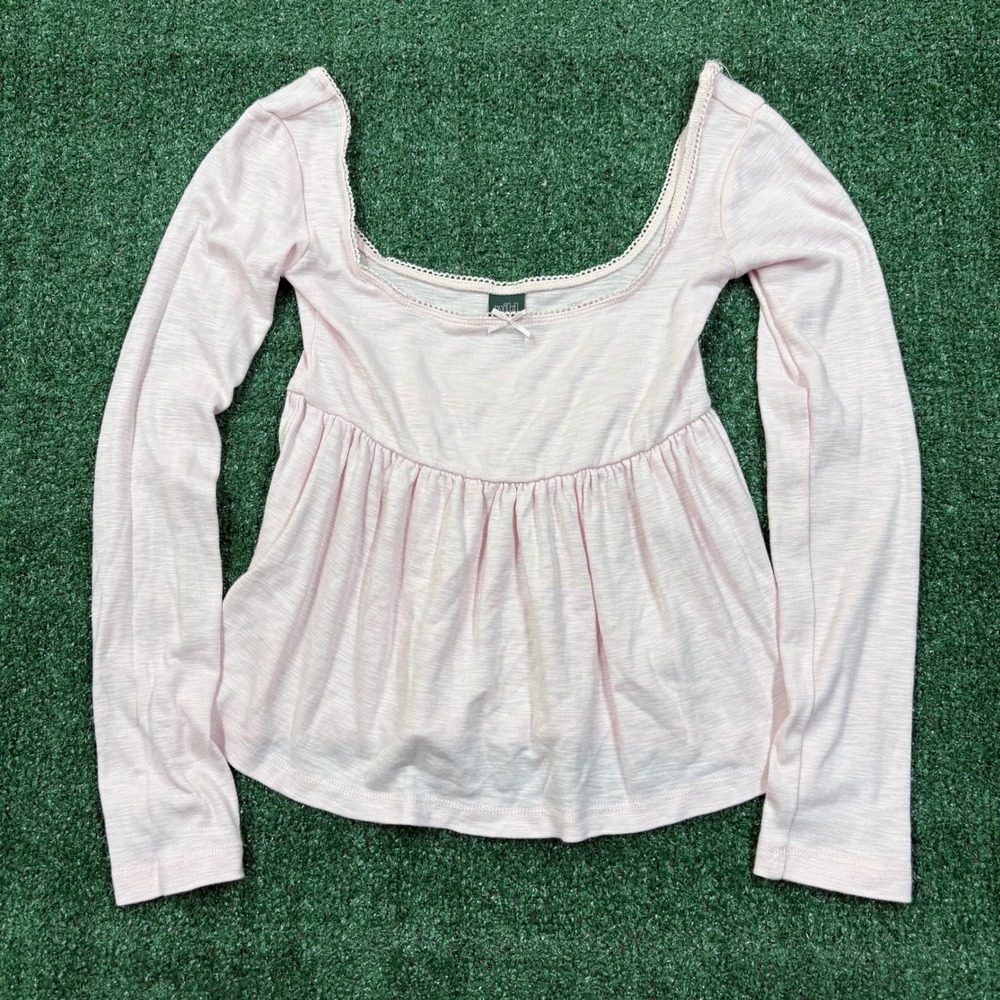 Y2K Wild Fable Babydoll Long Sleeve Top